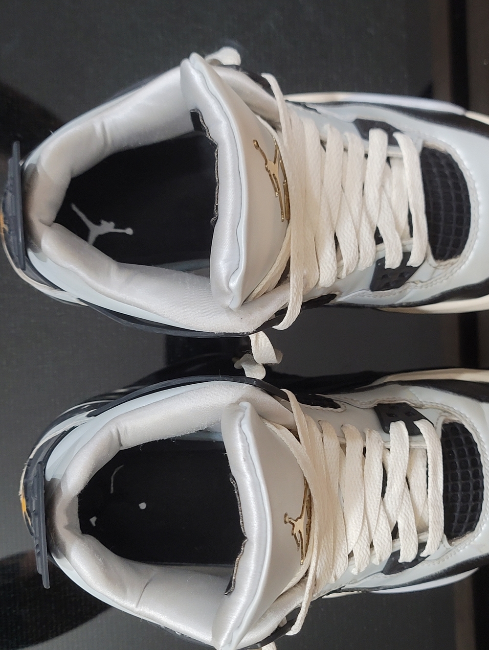 Nike Air Jordan 4 Retro "Platinum Gold" Wmns 8 Same Day Shipping - Picture 9 of 14
